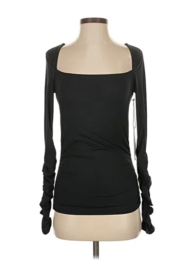 Girlfriend Collective Long Sleeve Top Black Sweetheart Neckline Tops