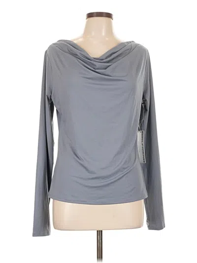 Pre-owned Girlfriend Collective Long Sleeve Top Gray Cowl Neck Tops