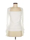 Girlfriend Collective Long Sleeve Top Ivory Sweetheart Neckline Tops In White