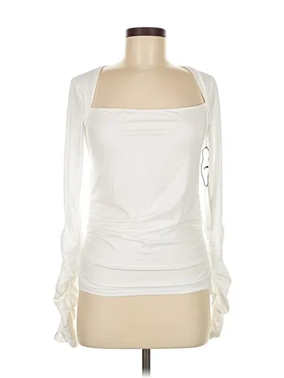Girlfriend Collective Long Sleeve Top Ivory Sweetheart Neckline Tops In White
