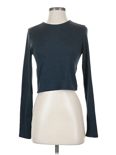 Pre-owned Girlfriend Collective Long Sleeve T-shirt In Blue