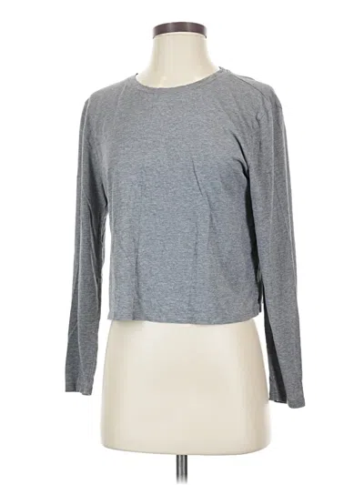 Pre-owned Girlfriend Collective Long Sleeve T-shirt In Gray