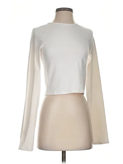 Pre-owned Girlfriend Collective Long Sleeve T-shirt In Ivory