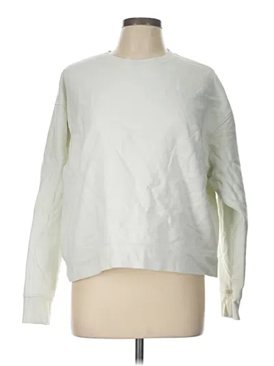 Pre-owned Girlfriend Collective Long Sleeve T-shirt In Ivory