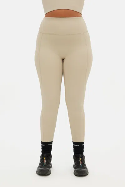 Girlfriend Collective Marble Compressive Contour Seamed Legging In Neutral