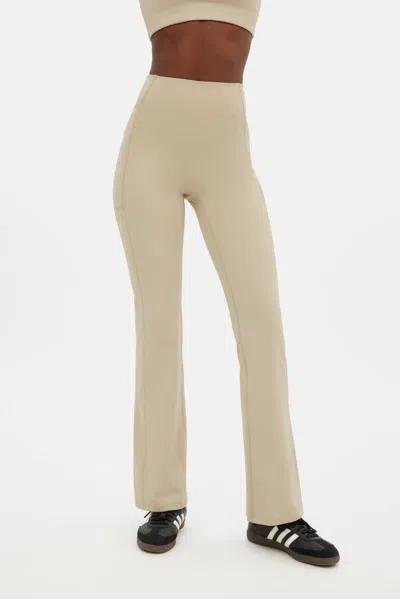 Girlfriend Collective Marble Compressive Pocket Flare Legging In Neutral