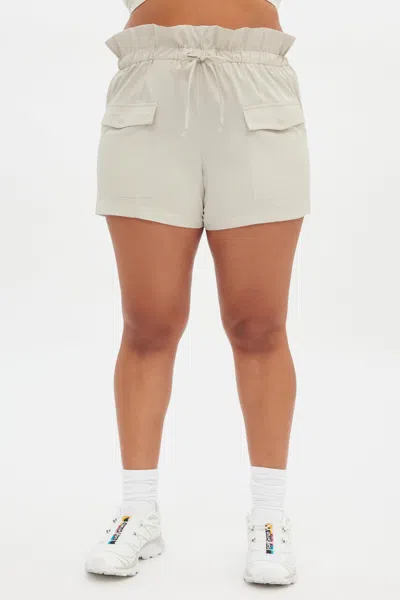 Girlfriend Collective Marble Cora Pocket Short In White