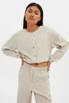 Girlfriend Collective Marble Raquel Snap Front Jacket
