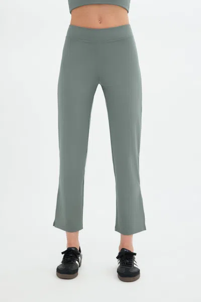 Girlfriend Collective Misty Sage Compressive Kick Flare Trouser In Black