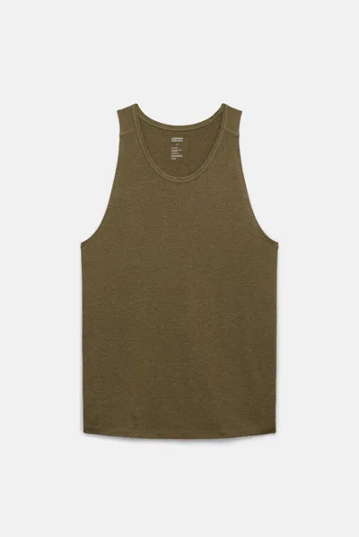 Girlfriend Collective Olive Reset Relaxed Fit Tank In Brown