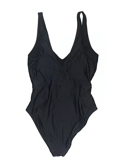 Pre-owned Girlfriend Collective One Piece Swimsuit In Black