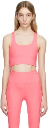 Girlfriend Collective Pink Paloma Sport Bra In Camellia
