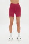 Girlfriend Collective Pomegranate Compressive Pocket Run Short