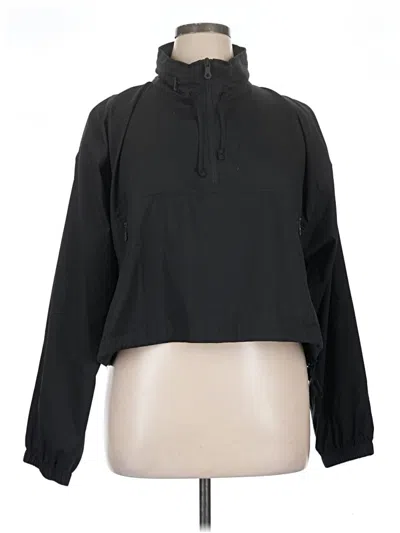 Pre-owned Girlfriend Collective Pullover Hoodie In Black