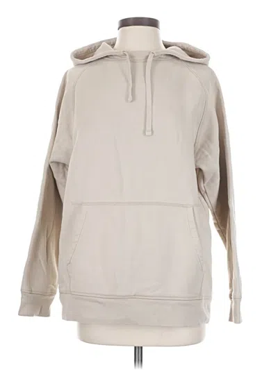 Pre-owned Girlfriend Collective Pullover Hoodie In Tan