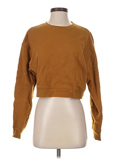 Pre-owned Girlfriend Collective Pullover Sweater In Brown