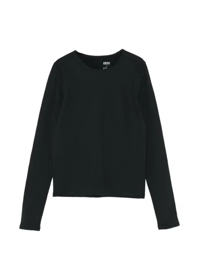 Girlfriend Collective Reset Long-sleeve Fitted Performance T-shirt In Black