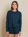 Girlfriend Collective Reset Long Sleeve Tee In Blue