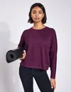 Girlfriend Collective Reset Long Sleeve Tee In Purple