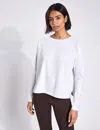Girlfriend Collective Reset Long Sleeve Tee In White