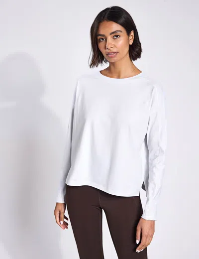 Girlfriend Collective Reset Long Sleeve Tee In White