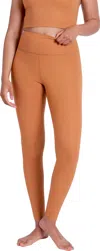 Girlfriend Collective Rib High-rise Legging 28.5" In Toffee In Orange