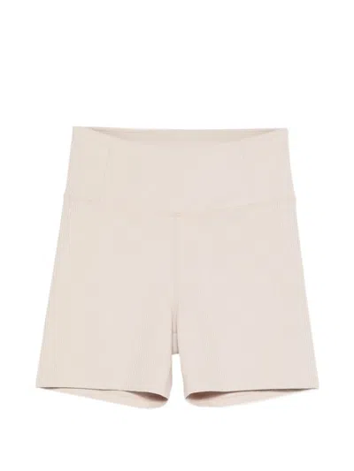 Girlfriend Collective Ribbed Shorts In Neutral