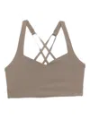 Girlfriend Collective Riley Sports Bra In Brown