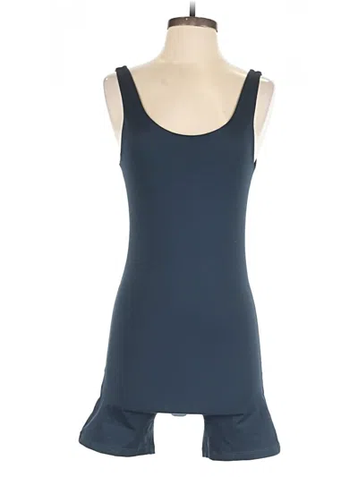 Pre-owned Girlfriend Collective Romper In Blue