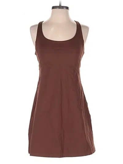 Pre-owned Girlfriend Collective Romper In Brown