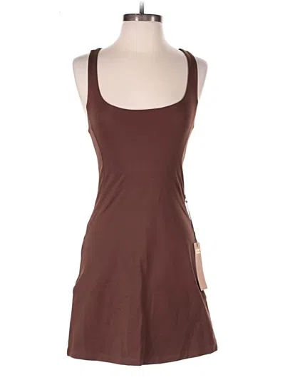 Pre-owned Girlfriend Collective Romper In Brown