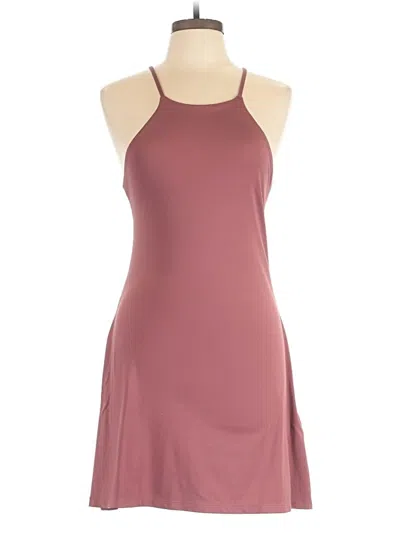 Pre-owned Girlfriend Collective Romper In Burgundy