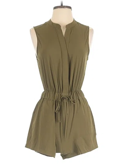 Pre-owned Girlfriend Collective Romper In Green