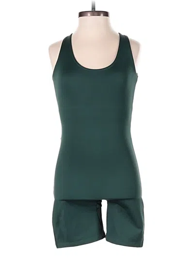 Pre-owned Girlfriend Collective Romper In Green