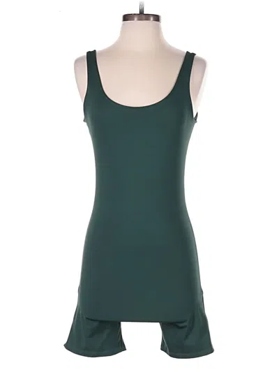 Pre-owned Girlfriend Collective Romper In Green