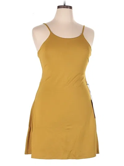 Pre-owned Girlfriend Collective Romper In Yellow
