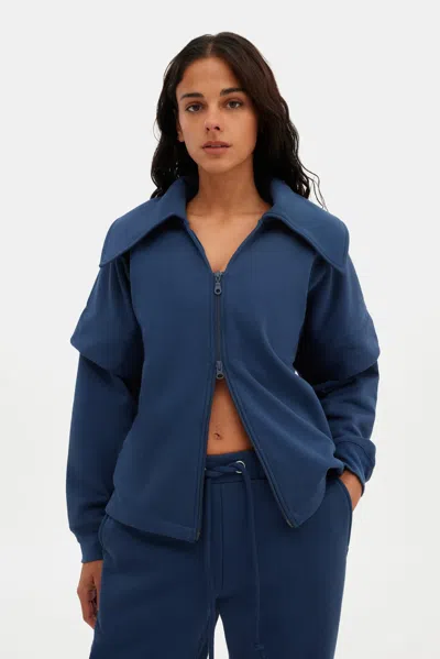 Girlfriend Collective Sargasso Macie Layered Jacket In Blue