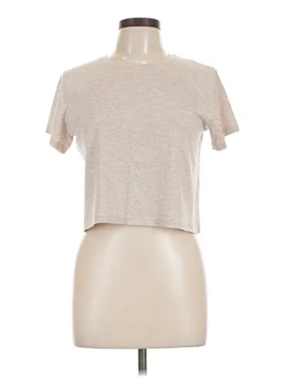 Pre-owned Girlfriend Collective Short Sleeve T-shirt In Tan