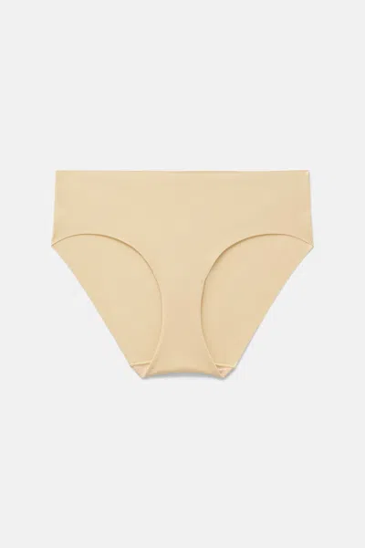 Girlfriend Collective Silk Sport Brief In Neutral