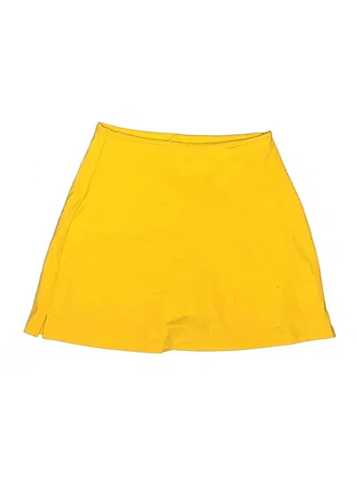 Pre-owned Girlfriend Collective Skort In Yellow