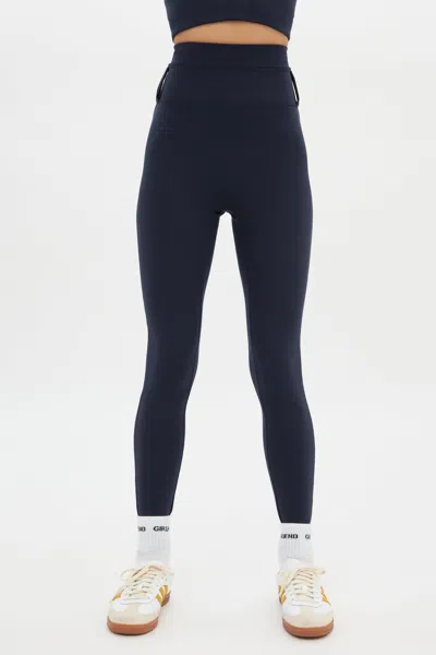 Girlfriend Collective Skyline Compressive Belt Loop Legging In Blue