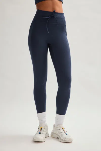 Girlfriend Collective Skyline Compressive Drawstring Pocket Legging In Blue