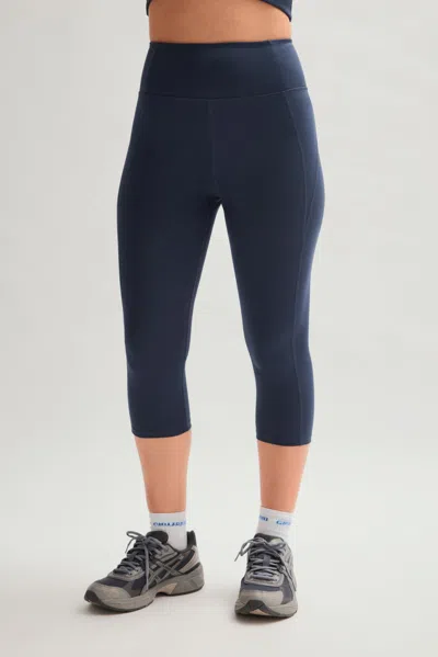 Girlfriend Collective Skyline Compressive High-rise Capri In Blue