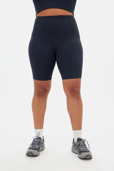 Girlfriend Collective Skyline High-rise Bike Short In Blue