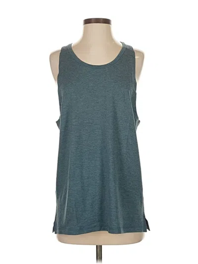 Pre-owned Girlfriend Collective Sleeveless T-shirt In Blue