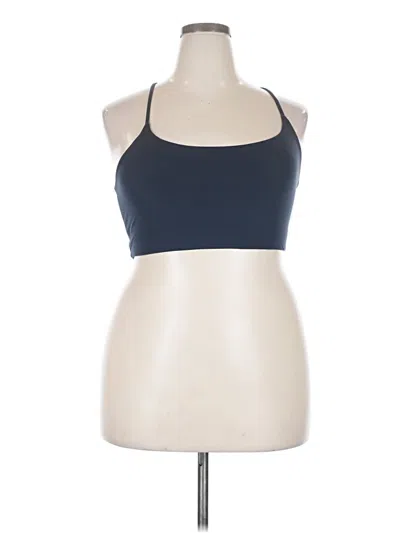 Pre-owned Girlfriend Collective Sleeveless Top Blue Halter Neckline Tops