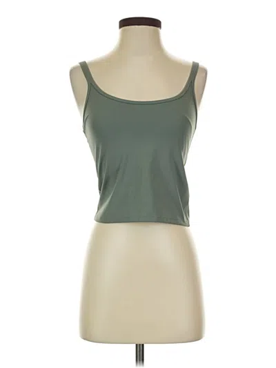 Pre-owned Girlfriend Collective Sleeveless Top Green Scoop Neck Tops