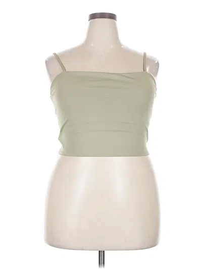 Pre-owned Girlfriend Collective Sleeveless Top Green Strapless Neckline Tops