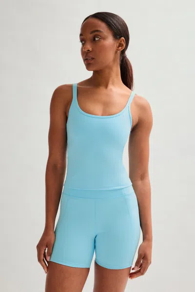Girlfriend Collective Snowcap Gemma Scoop Tank In Blue