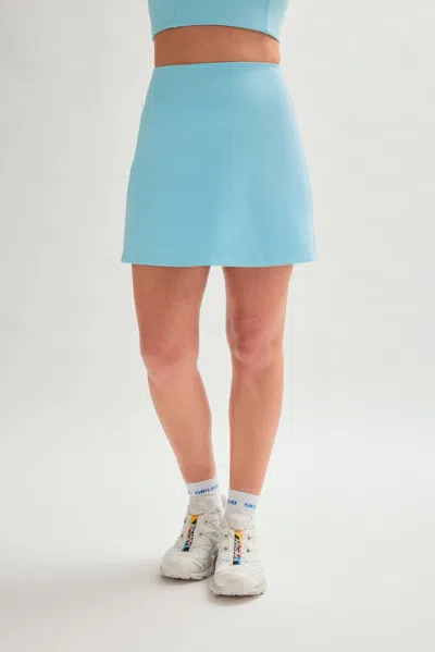 Girlfriend Collective Snowcap Sport Skort In Blue